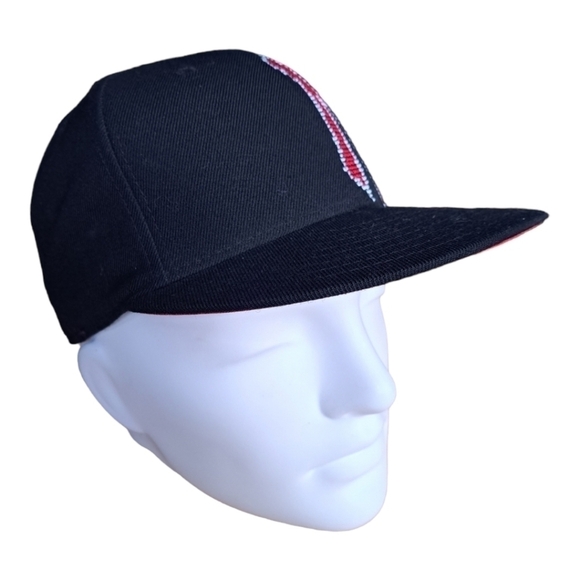 New York Yankees baseball wool 59 fifty New era fitted cap red & black 7 1/4 - Picture 7 of 16